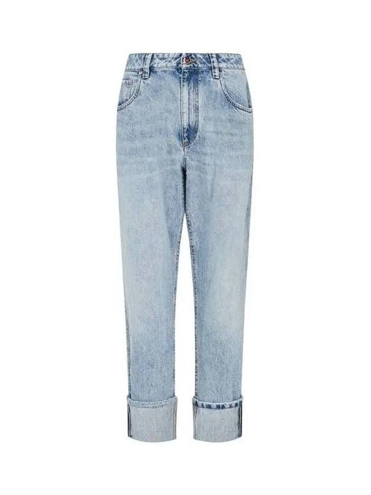 City Village 8th Anniversary 10 e Point 9 8 Women s Straight Washed Denim Pants Indigo 271492 - BRUNELLO CUCINELLI - BALAAN 1