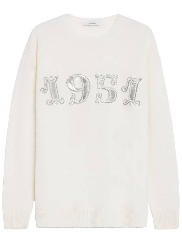 logo knit top white - MAX MARA - BALAAN 2