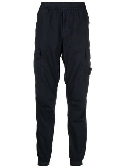 Stretch Cotton Tela Paracadute Cargo Straight Pants Navy Blue - STONE ISLAND - BALAAN 2