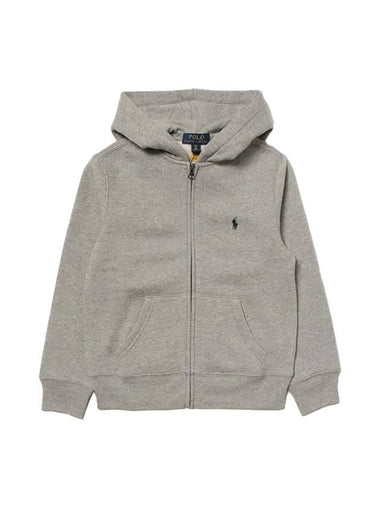 Women s Logo Hooded Zip Up Jacket Gray - POLO RALPH LAUREN - BALAAN 1