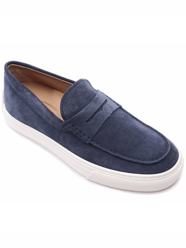 Men's Suede Loafers Blue - TOD'S - BALAAN 4