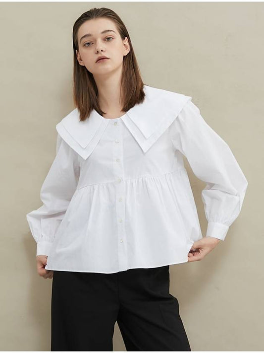 Sailor double collar blouse White - MANAVIS7 - BALAAN 1