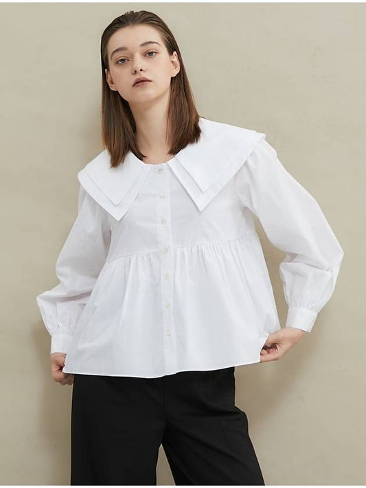 Sailor double collar blouse White - MANAVIS7 - BALAAN 2