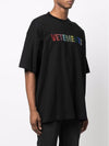 Multi Color Crystal Logo Short Sleeve T-Shirt Black - VETEMENTS - BALAAN 6