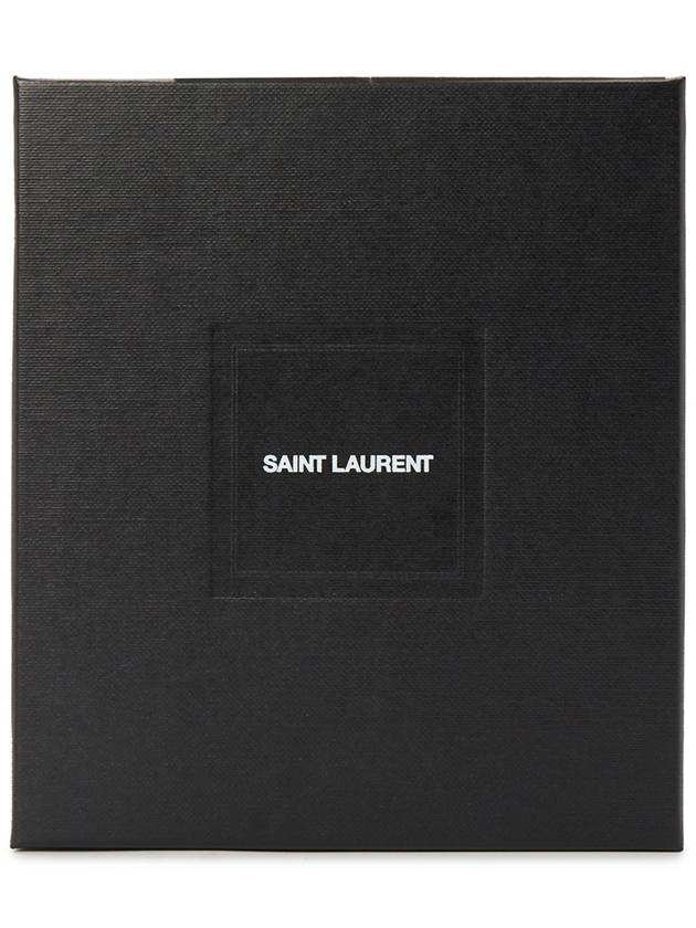 Smooth Leather Classic Logo Half Wallet Black - SAINT LAURENT - BALAAN 9