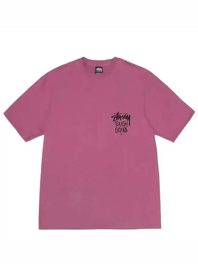 Tough Gear Short Sleeve T-Shirt Berry - STUSSY - BALAAN 3