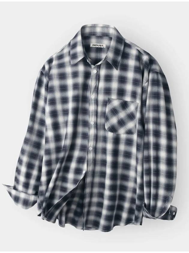 Flannel check shirt navy - INDUST - BALAAN 2