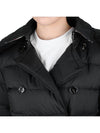 Women's Double Breasted Hooded Padded Black - BURBERRY - BALAAN 6