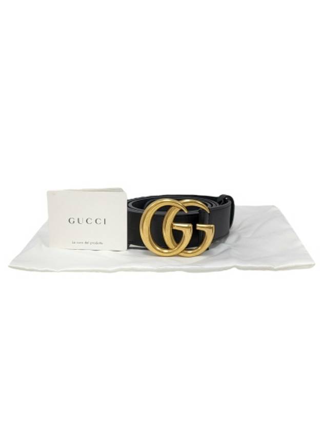 414516 GG Marmont black leather belt 85size - GUCCI - BALAAN 7