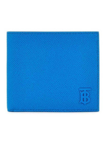 TB Logo Bifold Grainy Leather Half Wallet Vivid Blue - BURBERRY - BALAAN 1