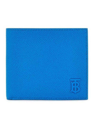 TB Bifold Grainy Leather Halfwallet Vivid Blue - BURBERRY - BALAAN 1