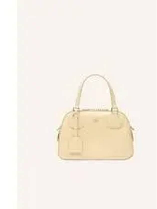 Mini Leather Bowling Tote Bag Beige - COURREGES - BALAAN 2