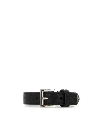 Leather Bracelet Black - PRADA - BALAAN 2