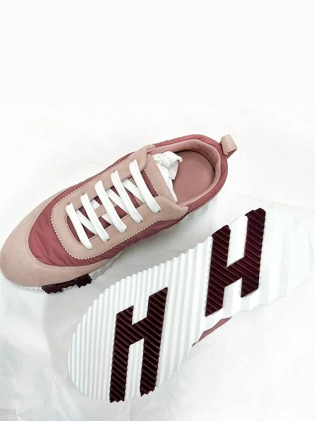 Bouncing Parachute Fabric Low Top Sneakers Rose - HERMES - BALAAN 6