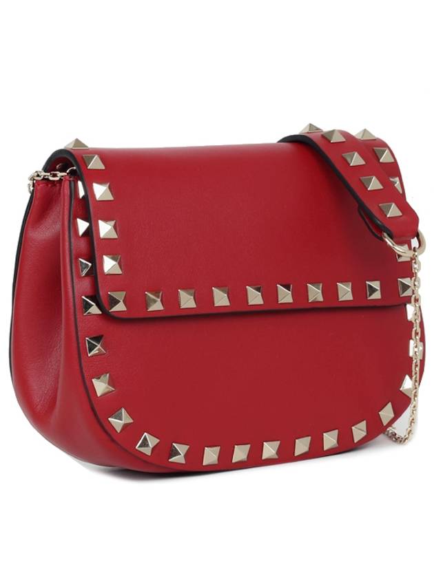 Rockstud Mini Chain Cross Bag LW2P0451 BOL 0RO Red - VALENTINO - BALAAN 2