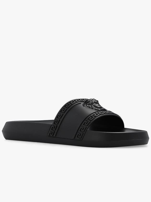 Medusa Band Rubber Slide Slippers Black - VERSACE - BALAAN 5