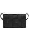 Cassette Intrecciato Small Cross Bag Black - BOTTEGA VENETA - BALAAN 2