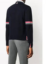 Men's Milan Stitch Armband Crew Neck Knit Top Navy - THOM BROWNE - BALAAN 5