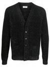 Lurex Ribbed Wool Cashmere Cardigan Black - SAINT LAURENT - BALAAN 2