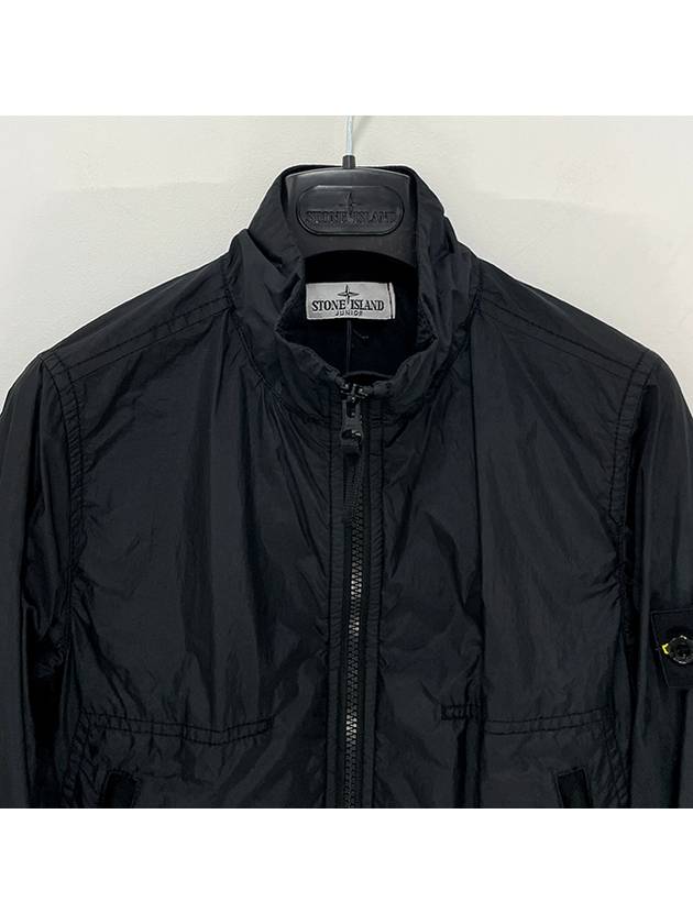 Kids Compass Badge Zip Up Jacket Black - STONE ISLAND - BALAAN 4