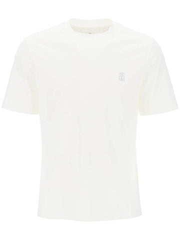 Logo Short Sleeve T-shirt White - BRUNELLO CUCINELLI - BALAAN 1