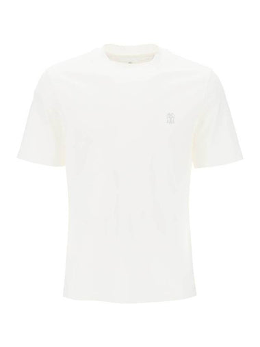 Logo Short Sleeve T-shirt White - BRUNELLO CUCINELLI - BALAAN 1