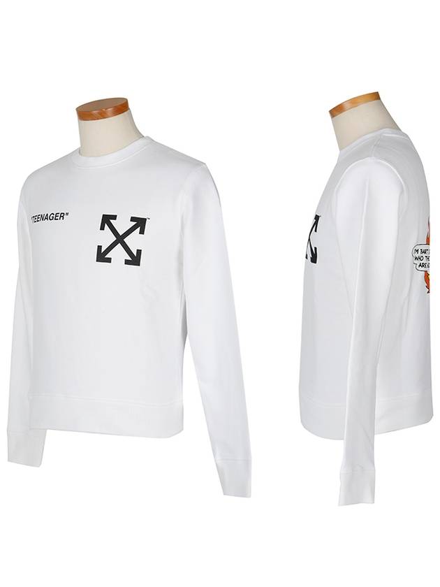 Flamed Bart Crew Neck Long Sleeve T-Shirt White - OFF WHITE - BALAAN 4