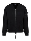 Men's Logo Patch Zip-Up Jacket Black - CP COMPANY - BALAAN 2