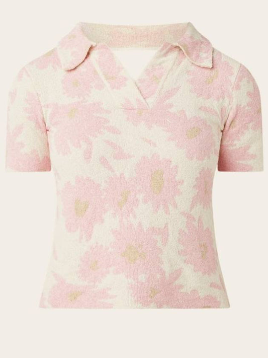 Women's Le Polo Bagnu Knit Top Pink Flower - JACQUEMUS - BALAAN 2