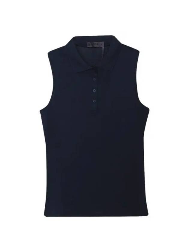 Collar Pleated Sleeveless Navy - G/FORE - BALAAN 1