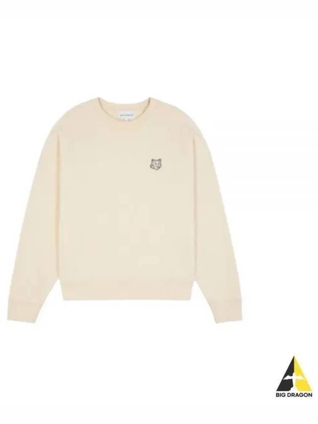 Bold Fox Head Patch Oversized Sweatshirt Beige - MAISON KITSUNE - BALAAN 2