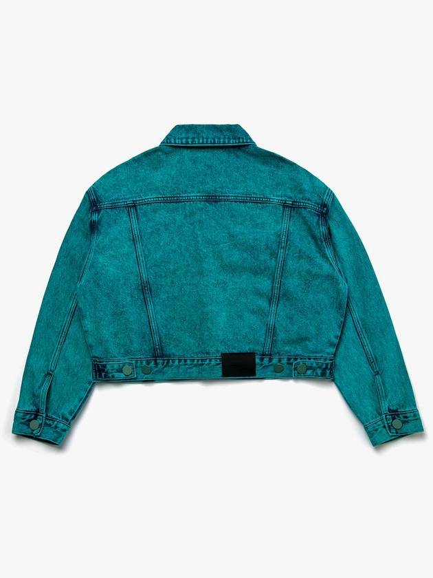 Soju Crop Denim Trucker Jacket Green - C WEAR BY THE GENIUS - BALAAN 9