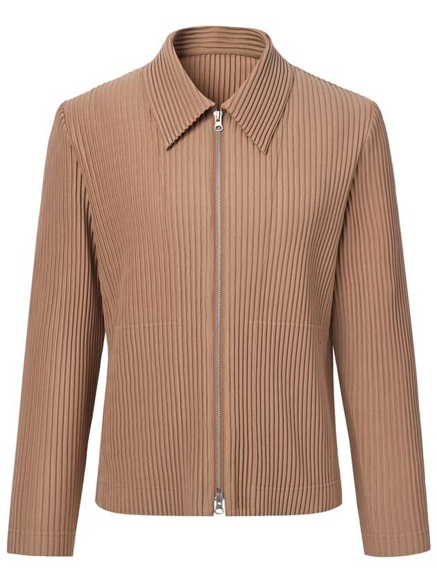 Men's two-way pleated blouson jacket beige - MONPLISSE - BALAAN 1