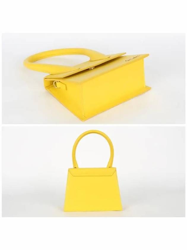 Le Grand Chiquito Leather Large Tote Bag Yellow - JACQUEMUS - BALAAN 4