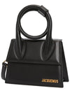 Le Chiquito Noeud Coiled Leather Tote Bag Black - JACQUEMUS - BALAAN 3