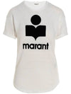 KOLDI Logo Linen TShirt White TS0004FA A1N09E 20WH - ISABEL MARANT - BALAAN 2