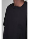 Relax Fit Heavy Jersey Short Sleeve T-Shirt Black - BOTTEGA VENETA - BALAAN 4