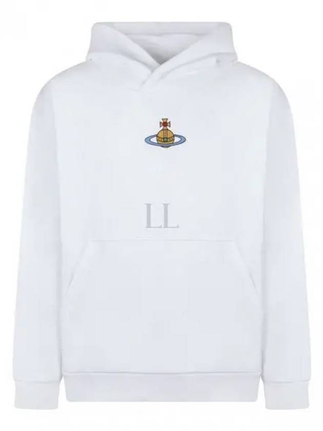 Embroidered ORB Logo Cotton Hoodie White - VIVIENNE WESTWOOD - BALAAN 2