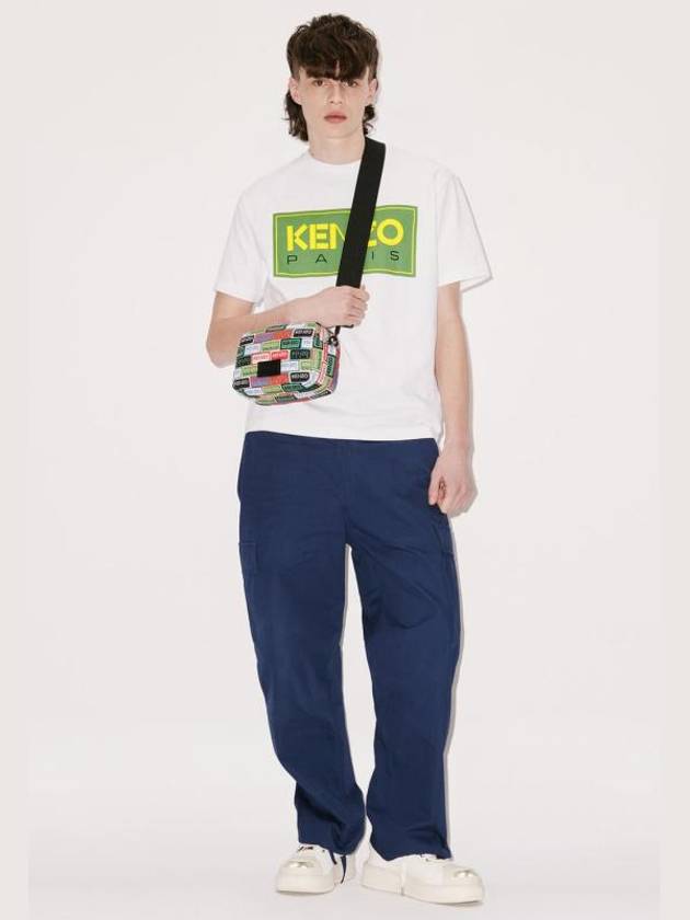 Paris Logo Print Cotton Short Sleeve T-Shirt White - KENZO - BALAAN 8