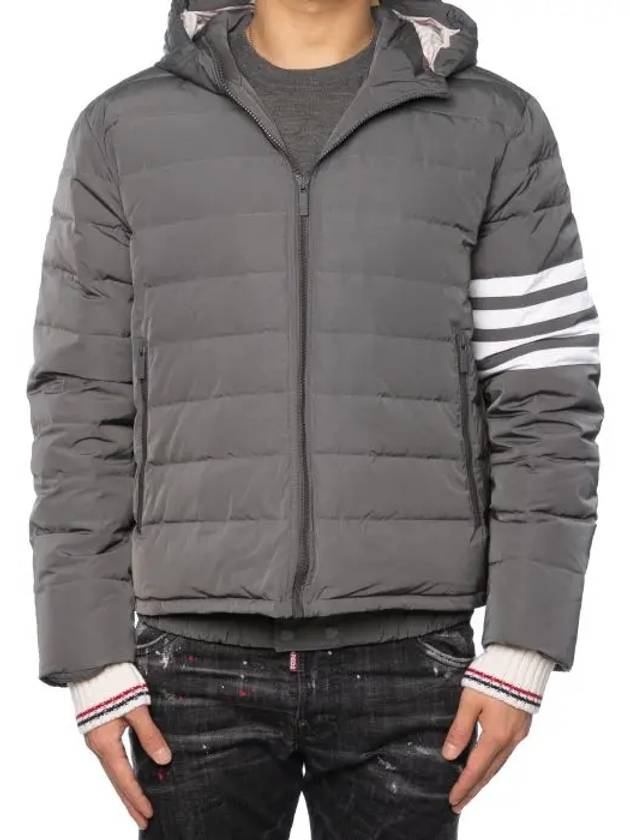 Poly Twill Down Filled 4-Bar Ski Padding Grey - THOM BROWNE - BALAAN 3