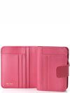 Small Saffiano Half Wallet Pink - PRADA - BALAAN 5