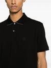 Men's Logo Patch Short Sleeve Polo Shirt Black - CP COMPANY - BALAAN 5