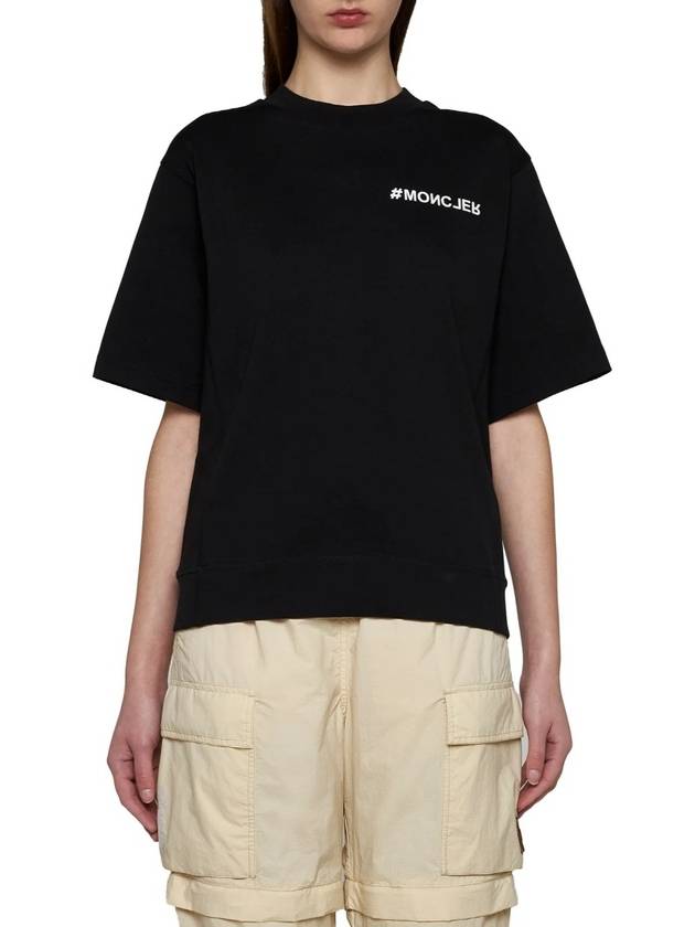 Logo Short Sleeve T-Shirt Black - MONCLER - BALAAN 3