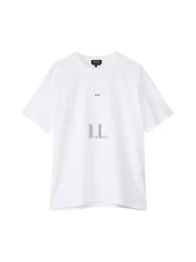 Men's Kyle Logo Print Cotton Jersey Short Sleeve T-Shirt  White - A.P.C. - BALAAN 2