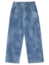 Crease Washed Wide Denim Pants Blue - NOIRER - BALAAN 3