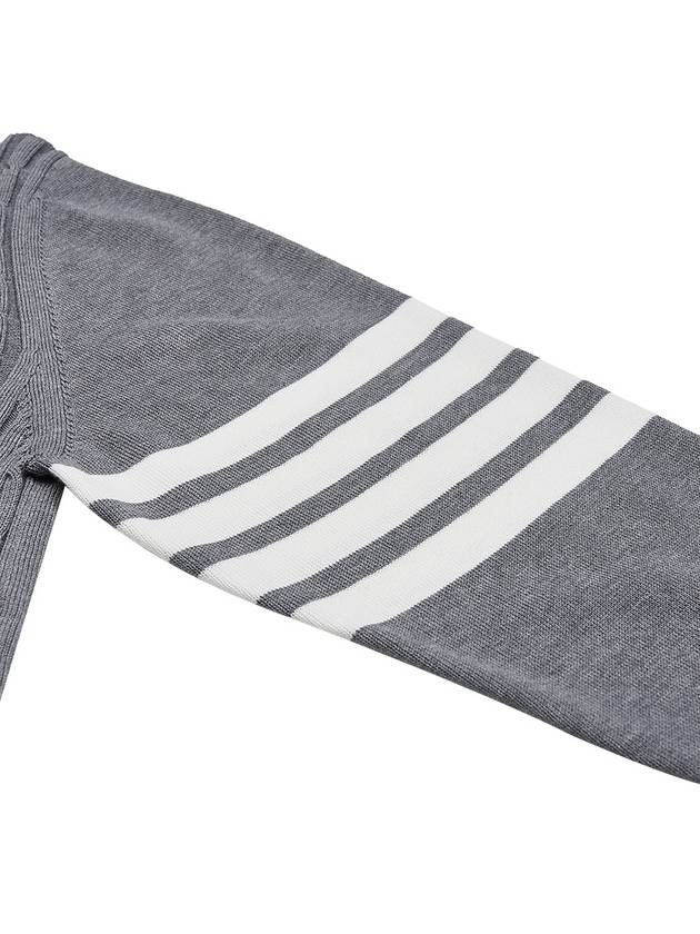 Classic 4-Bar Cable Cotton Knit Top Grey - THOM BROWNE - BALAAN 6