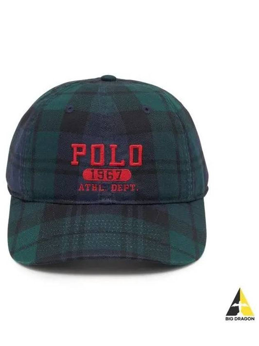 Plaid Twill Ball Cap Heritage Black Watch - POLO RALPH LAUREN - BALAAN 1