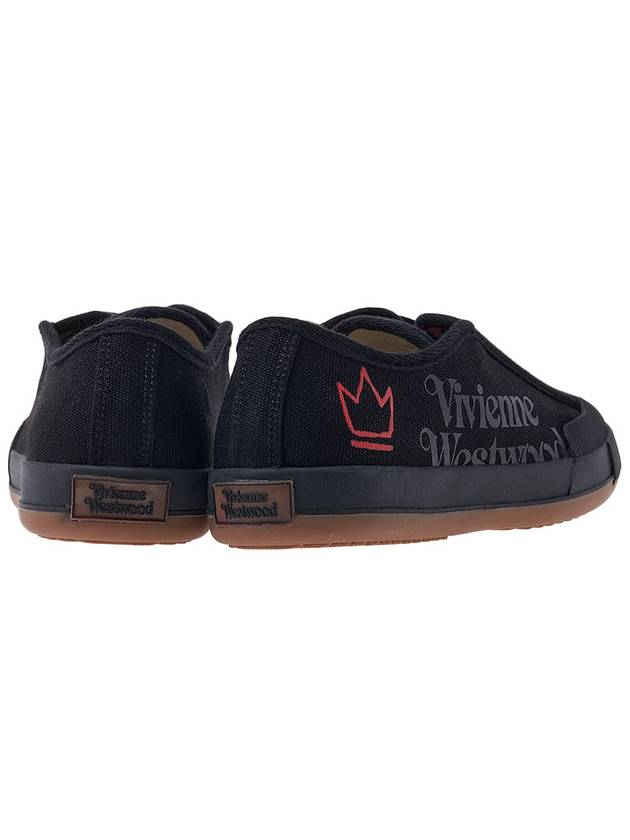 Animal Gym Canvas Low Top Sneakers Black - VIVIENNE WESTWOOD - BALAAN 5