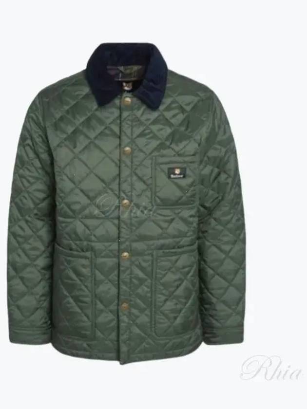 Kenning Quilting  Logo Patch Jacket Green - BARBOUR - BALAAN 2