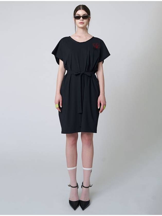 AW41OP01 Cozy belted dress_black - ATHPLATFORM - BALAAN 2